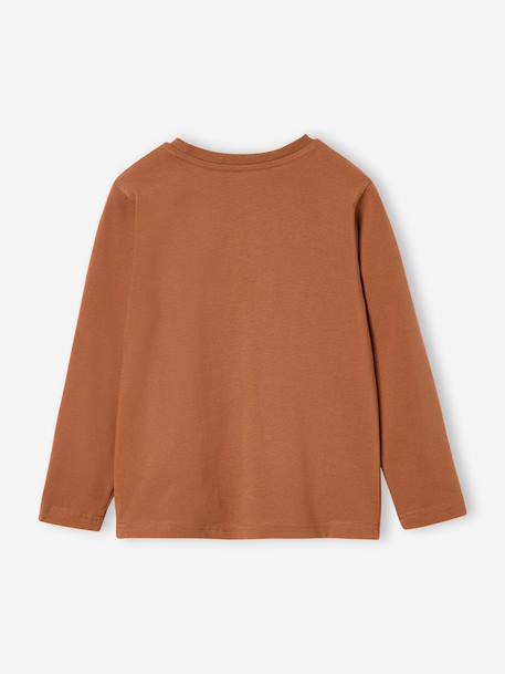 T-shirt manches longues garçon anthracite+blanc+cappuccino+rouge+vert sauge - vertbaudet enfant 