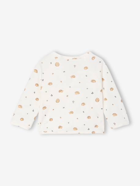 Brassière naissance manches longues cappuccino+écru+vert sauge - vertbaudet enfant 