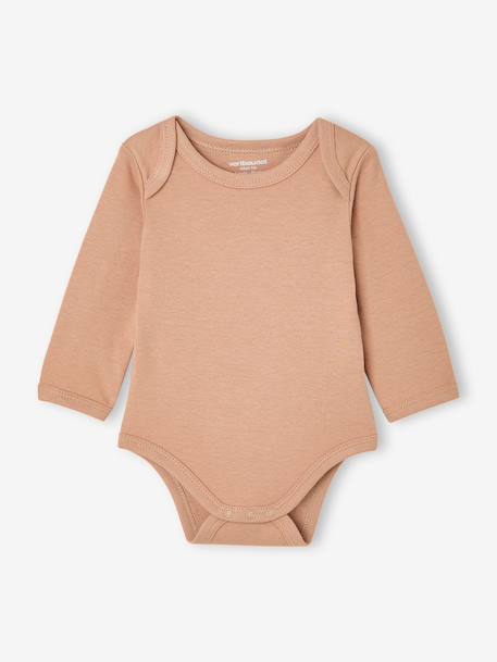 Lot de 3 bodies manches longues bébé noisette - vertbaudet enfant 