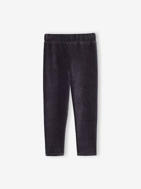 Legging fille anthracite+bois de rose - vertbaudet enfant 