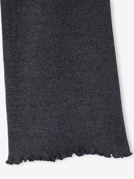 Legging large fille gris chiné+taupe - vertbaudet enfant 