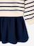 Robe fille 2 en 1 molleton et gaze de coton anthracite+marine+rouge - vertbaudet enfant 