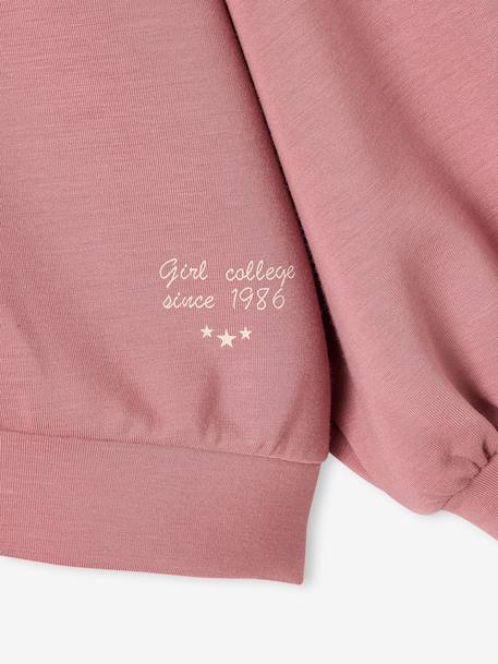 Sweat zippé fille vieux rose - vertbaudet enfant 