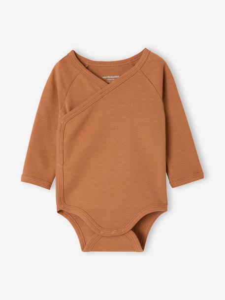 Set van 5 newborn rompertjes met lange mouwen gemêleerd beige - vertbaudet enfant 
