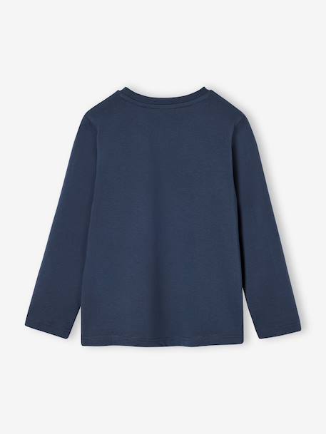 T-shirt manches longues garçon anthracite+blanc+cappuccino+rouge+vert sauge - vertbaudet enfant 