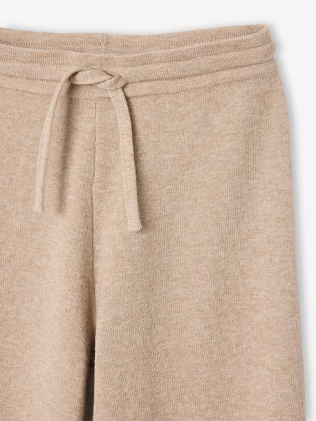 Pantalon large fille anthracite+beige - vertbaudet enfant 