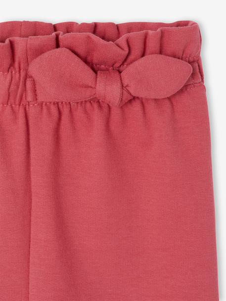 Molton babybroek met elastische taille flesgroen+inkt+rozen - vertbaudet enfant 