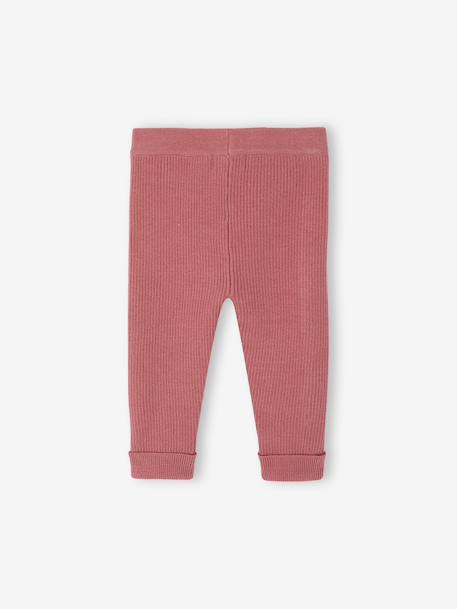 Tricot babylegging beige+groengrijs+oudroze+vanille - vertbaudet enfant 