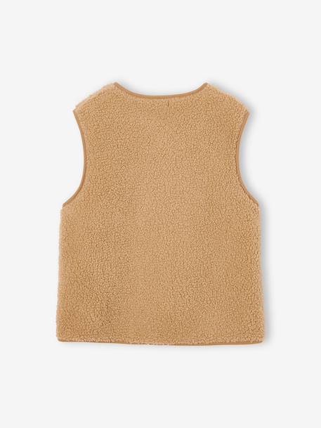 Mouwloos vest chocoladebruin+zandbeige+zwart - vertbaudet enfant 