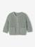 Gilet bébé en maille grosse jauge beige chiné+vert sauge - vertbaudet enfant 