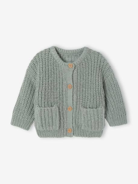 Bébé-Gilet bébé en maille grosse jauge