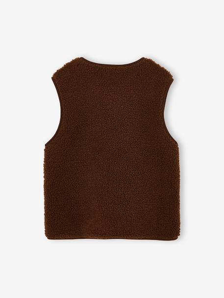 Veste sans manches chocolat+noir+sable - vertbaudet enfant 