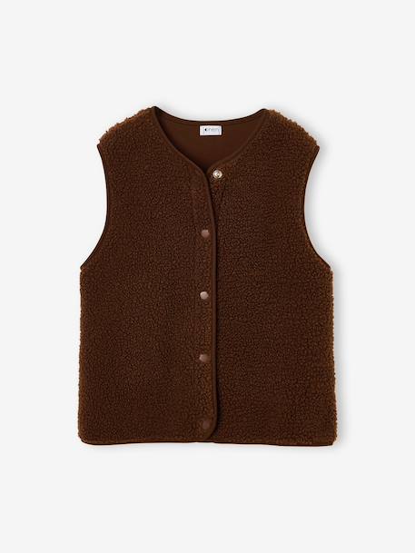 Mouwloos vest chocoladebruin+zandbeige+zwart - vertbaudet enfant 