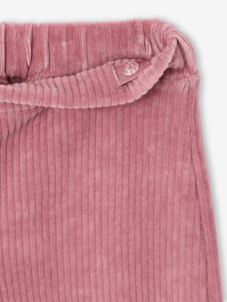 Pantalon fille large en velours anthracite+bleu grisé+chocolat+écru+kaki+marron+mauve+prune+rose - vertbaudet enfant 