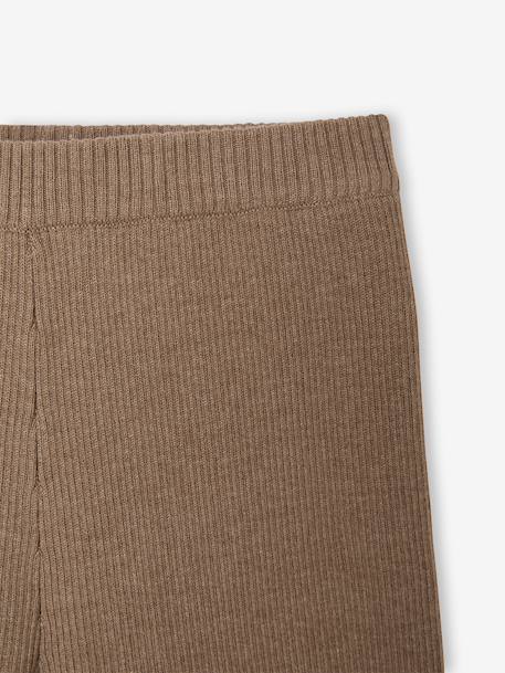 Legging large fille gris chiné+taupe - vertbaudet enfant 