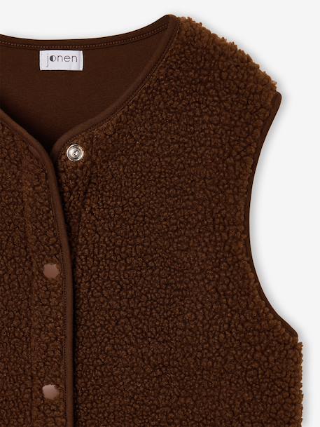 Veste sans manches chocolat+noir+sable - vertbaudet enfant 