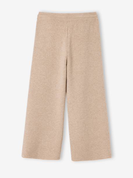 Pantalon large fille anthracite+beige - vertbaudet enfant 
