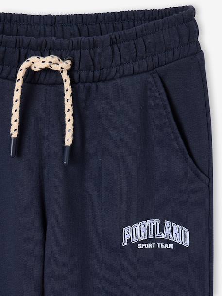 Joggingbroek jongen met print beige+dennen+marineblauw - vertbaudet enfant 