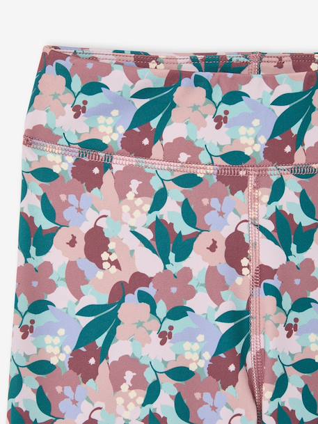 Legging technique sport imprimé fille anthracite+vieux rose - vertbaudet enfant 