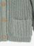 Gilet bébé en maille grosse jauge beige chiné+vert sauge - vertbaudet enfant 