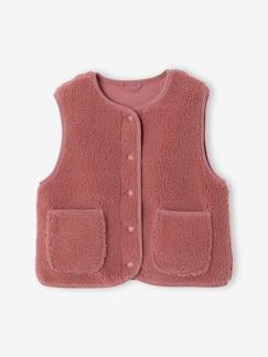 -Gilet fille sans manches en sherpa 