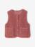 Gilet fille sans manches en sherpa blush+prune+vanille - vertbaudet enfant 