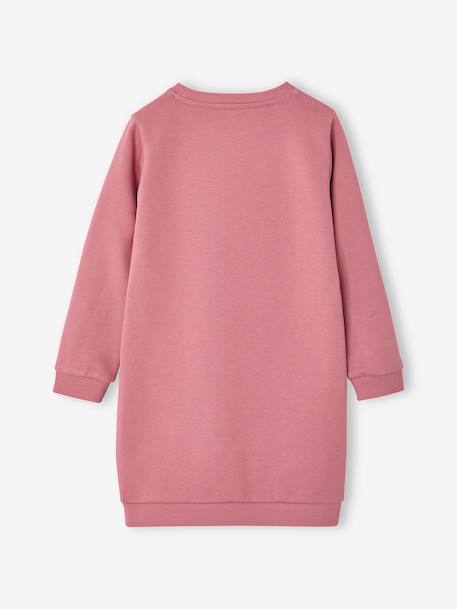 Basics fleece meisjesjurk ecru+marineblauw+saliegroen+zachtpaars - vertbaudet enfant 