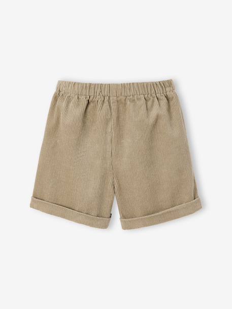 Short en velours poches coeur fille facile à enfiler kaki+marine+rose+vieux rose - vertbaudet enfant 