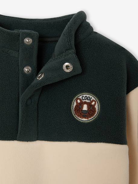 Sweat bébé garçon col montant vert sapin - vertbaudet enfant 