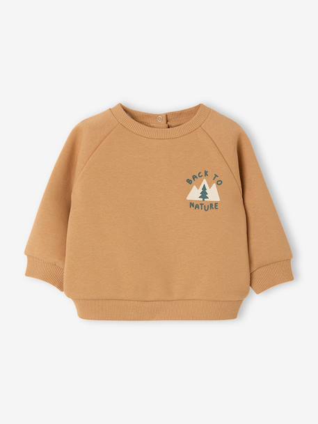 Sweat bébé manches longues marine+ocre - vertbaudet enfant 
