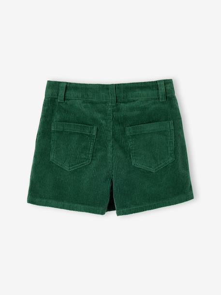 Jupe short fille plissée beige+bordeaux+vert anglais - vertbaudet enfant 