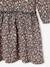 Robe imprimée fille manches longues anthracite+beige poudré+rose - vertbaudet enfant 