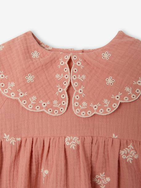 Robe bébé fille manches longues abricot - vertbaudet enfant 