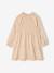 Robe courte fille manches longues cannelle+écru - vertbaudet enfant 