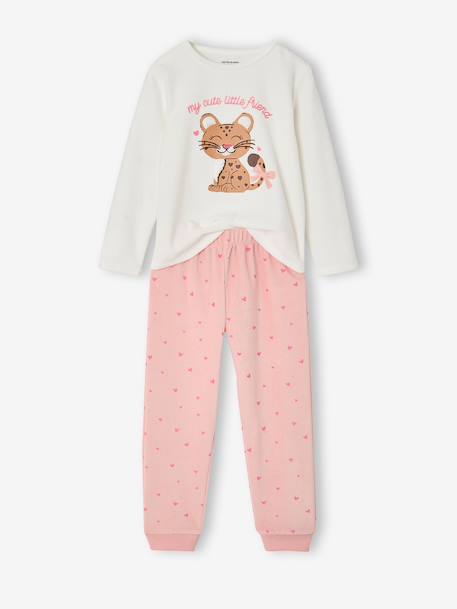 Pyjama fille velours écru - vertbaudet enfant 