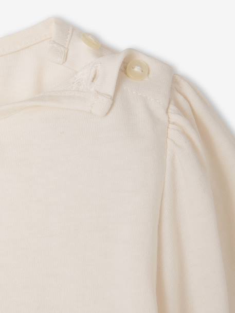 T-shirt manches longues bébé fille écru - vertbaudet enfant 
