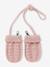 3-delige babyset met muts, colsjaal, wanten roze (poederkleur) - vertbaudet enfant 
