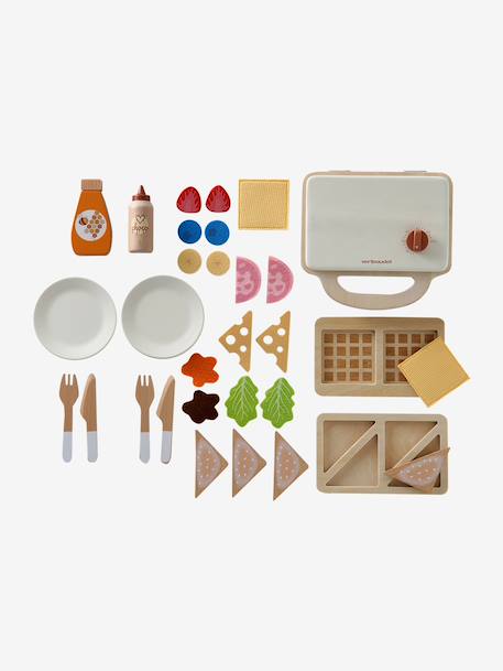 Appareil gaufres croque-monsieur en bois FSC® écru - vertbaudet enfant 