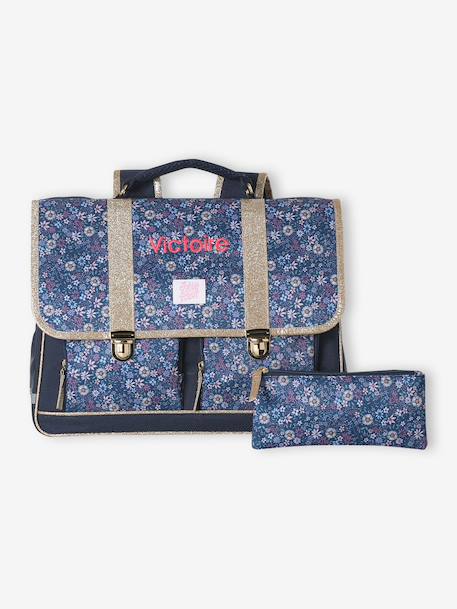 Polyester boekentas Iris voor meisjes donkerblauw - vertbaudet enfant 