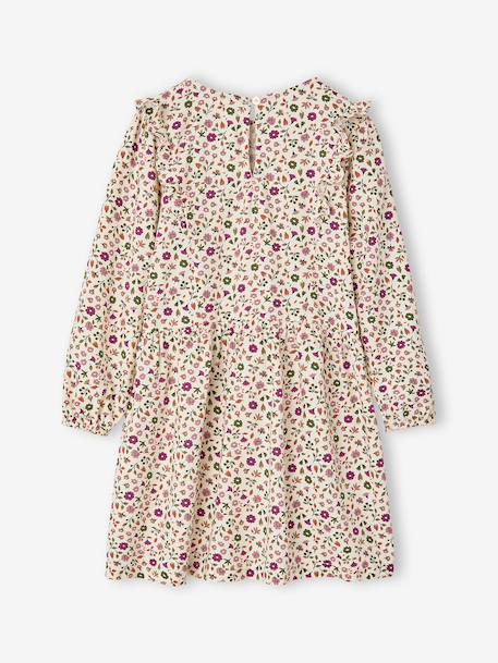Robe courte fille manches longues ivoire+vanille - vertbaudet enfant 