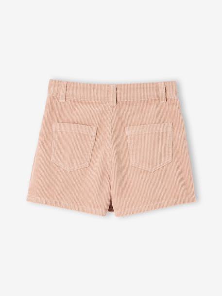Jupe short fille plissée beige+bordeaux+vert anglais - vertbaudet enfant 