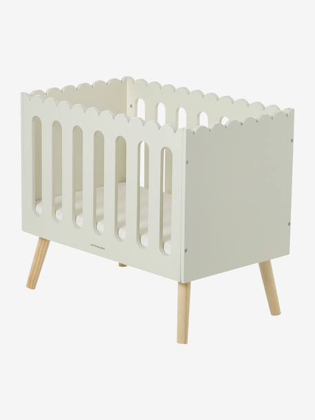 Houten poppenbed met geschulpte rand FSCÂ® wit - vertbaudet enfant 