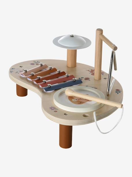 Mini table d'activités musicale en bois FSC® bois+rose - vertbaudet enfant 