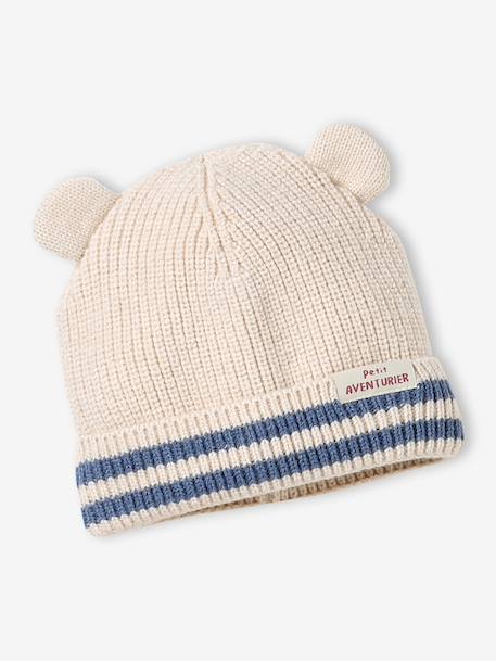 Ensemble bébé tricot bonnet, snood et moufles écru - vertbaudet enfant 
