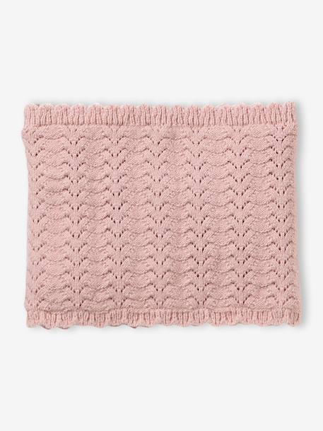 3-delige babyset met muts, colsjaal, wanten roze (poederkleur) - vertbaudet enfant 