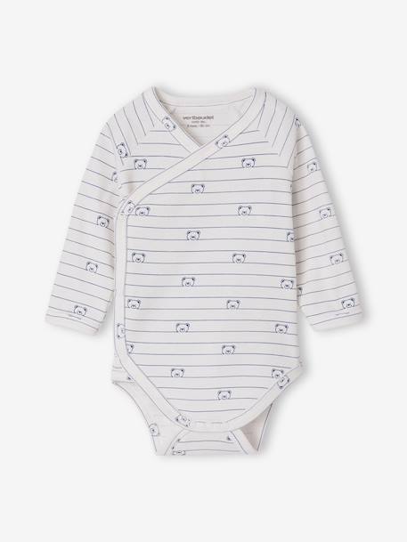 Set van 3 babybody's met lange mouwen blauw - vertbaudet enfant 