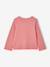 Meisjesshirt met fleece, lange mouwen rouge+vanille - vertbaudet enfant 