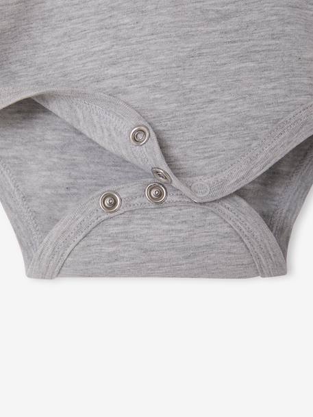 Set van 2 babyrompers met polokraag gemêleerd grijs - vertbaudet enfant 