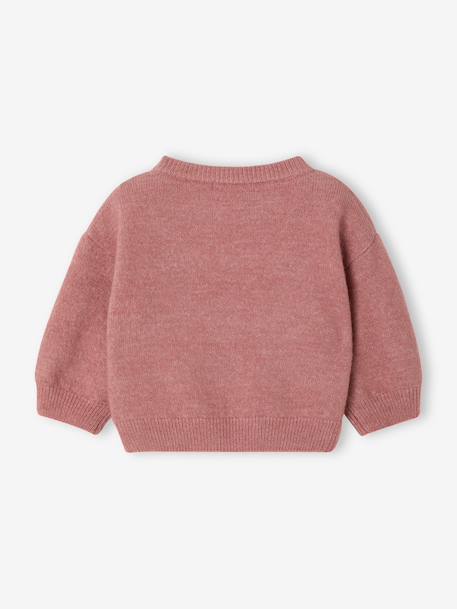Pull bébé fille manches longues rose poudré - vertbaudet enfant 