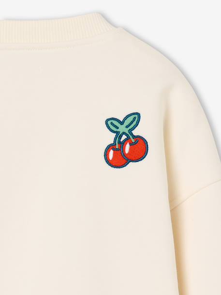 Sweat fille manches longues écru - vertbaudet enfant 